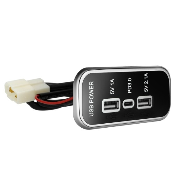 3 porttia 18W PD C-tyyppi 2.1A 1A USB auto laturi pistoke 12V 24V moottoripyörä auto kuorma-auto mönkijä vene RV väylä virta adapteri
