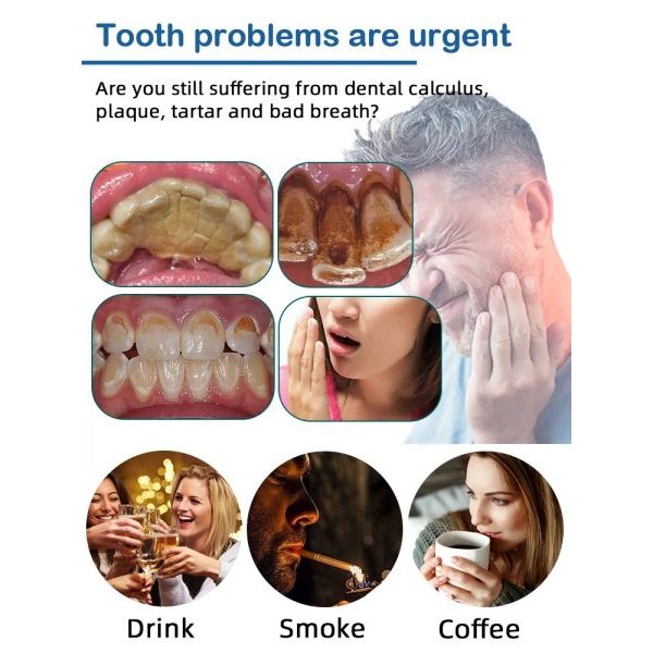 Tann Pulver Gul Blekk Oral Hygiene Tenner Hviting produkter