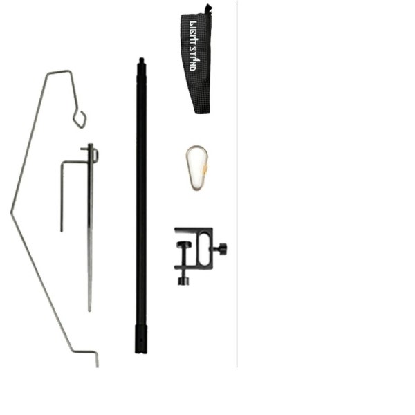 Ultralet Titanium Camping Lampe Søjle stang Lys Fiksering Stativ Holder