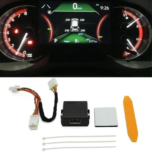DÆK Tryk Overvågning System Digital LCD Dash Tavle Display Auto Sikkerhed Alarm