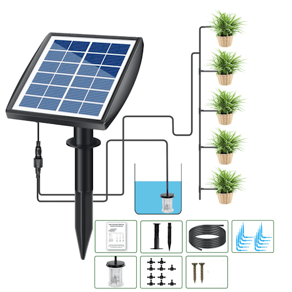 Sol Bevattning Solar Auto Bevattning System Soldriven Automatisk Dropp Bevattning Kit