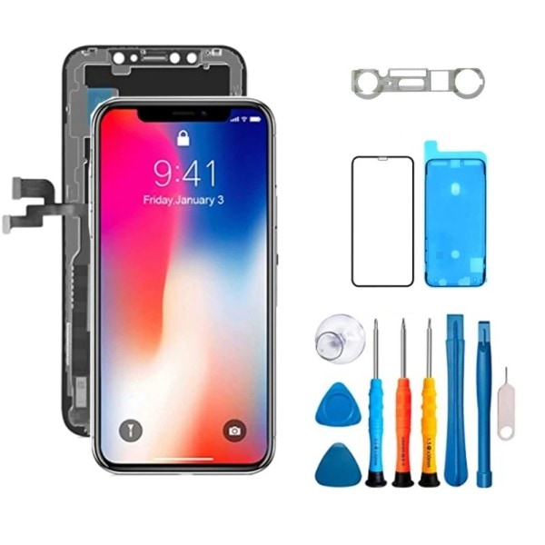 Näytön suoja  iPhone XS LCD Näyttö näyttö tuki 3D Touch True
