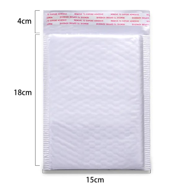 50 bitar Bubble Mailers Vit Poly Bubble Mailer Self Seal Faddered Present påse Förpackning kuvert påsar