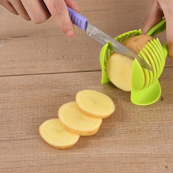 Handhållen Tomat Skärare Bröd Klämma Frukt Grönsak Skärning Pryl Kök Tillbehör