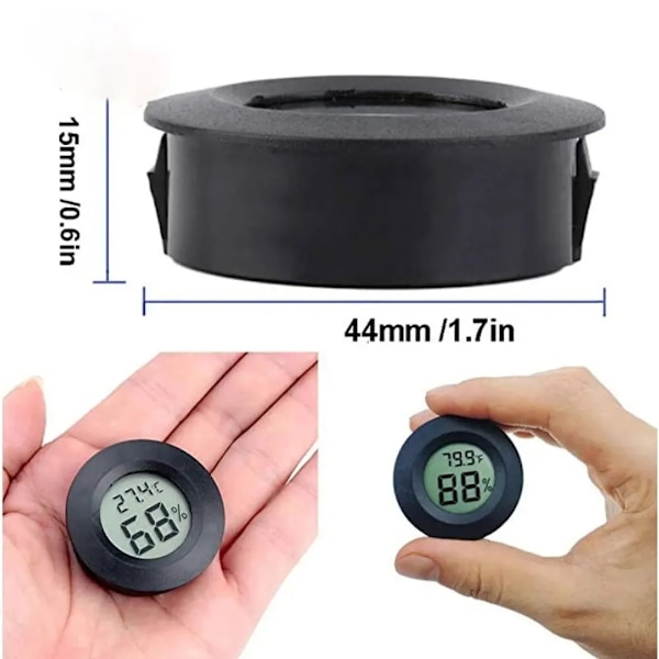 Mini Hygrometer Termometer Elektronisk Digital Fuktighetsmätare Mätare Monitor LCD Display Inomhus Temperatur Detektor