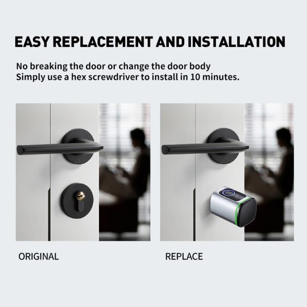 Smart Electronic Dør Lås med DIY Cylinder Core Fingerprint APP nøgler IC Card Lås op