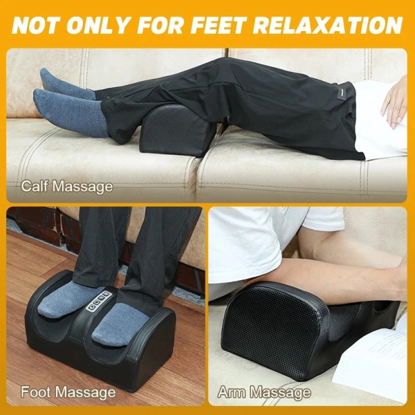 Sähkö jalka hieronta Shiatsu vaivaus syvä kudos relax lämmitetty tela pohje kipu lievitys väsymys lihakset vibraattori kone terveys