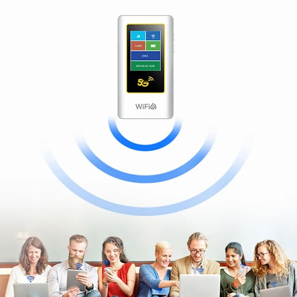 5G Wifi Trådløs Router 1201Mbps Lte Portable Wifi Hotspot 5G Mifi Lås op Type-c Hurtig Opladning 5000 mAh Batteri Med SIM kort Slot