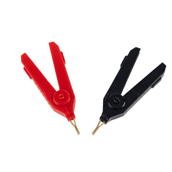 2 stk sæt LCR-belagt kobber alligator clips kelvin fire klip andnæb clips