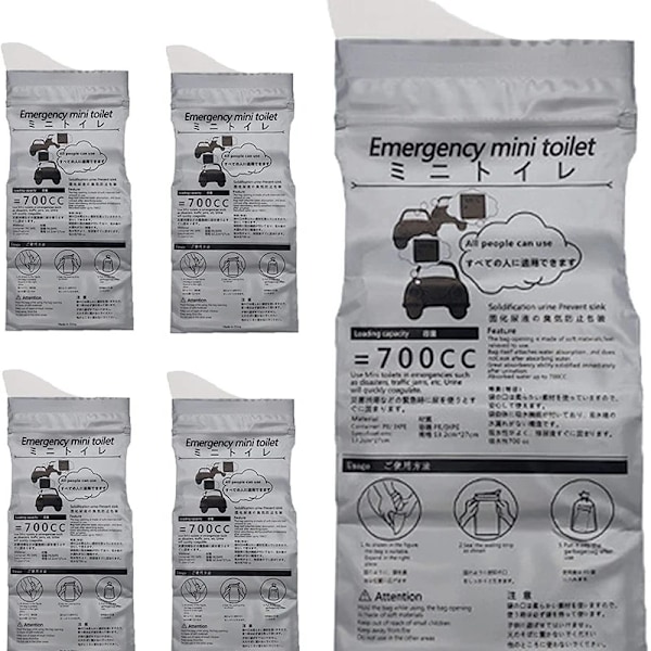 4 kpl ulko hätä virtsaamis laukut 700ml Easy Take Piss laukut matka mini mobiili WC vauvalle