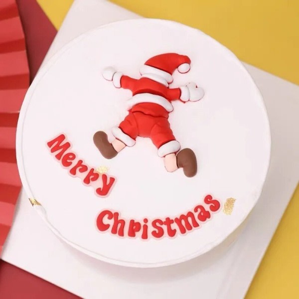 Joulu kakku Toppers sarjakuva joulupukki teitse hartsi lapset joulu juhla kakku topper lahja syntymäpäivä jälkiruoka koristelu