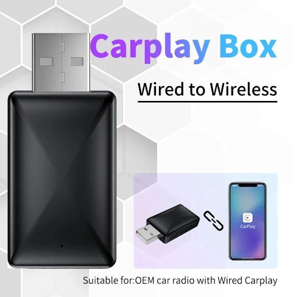 Carplay Ai Box Android Auto Wireless Adapter Smart Ai Box Car OEM Wired To Wireless USB Dongle