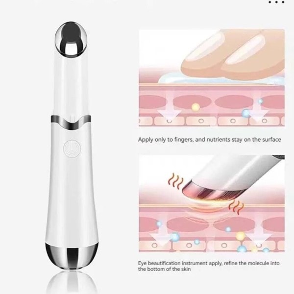 Mini Eye Massager att ta bort Ögon påsar Eye Skönhet Instrument för att Eliminera Trötthet Ladda Varm Komprimera Skönhet Ögonpenna Massör