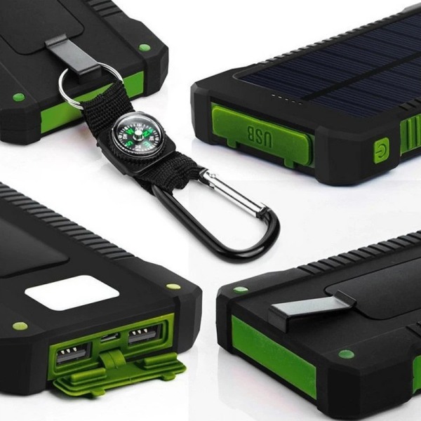 200000 MAh Solar Power Bank Udendørs Vild Fiskeri Camping Stor Kapacitet Backup Power  Bank