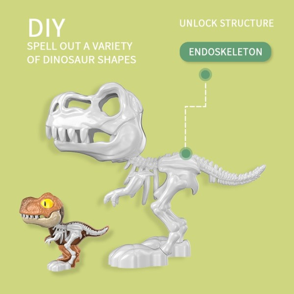 Børn Puslespil Gør det selv 3D Samling Populær Videnskab Små Dinosaur Manuel Samling Iført Dinosaur Legetøj