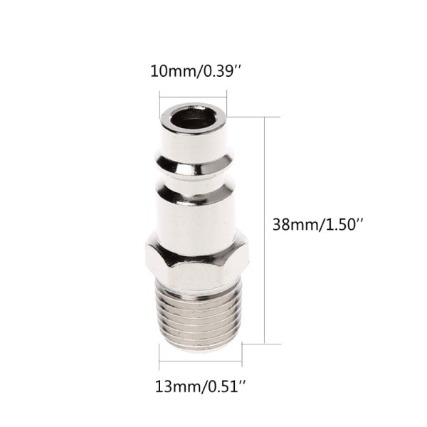 1st Euro Air Line Slang Fitting Luft Kompressor Anslutning Quick Release Koppling Plug Socket Connector