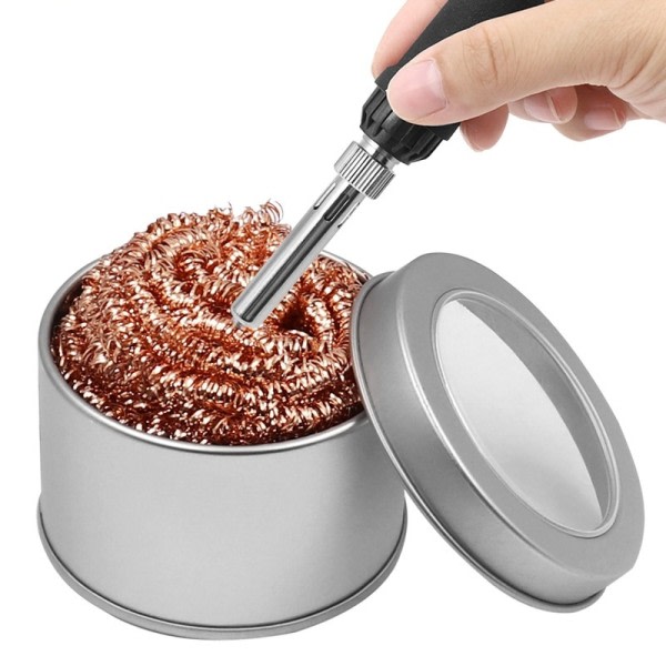 Rengjøring Kule Avlodding Loddetråd Mesh Filter Rengjøring Dyse Spiss Kobber tråd Renser