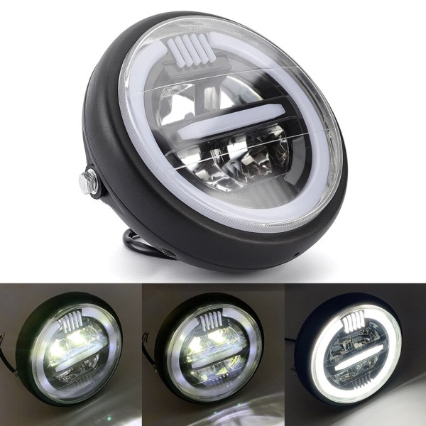 Universal Cafe Racer Round Motorcykel LED Spann lampa