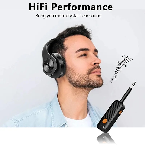 Bluetooth 5.2 Ljud Mottagare Sändare 3.5MM 3.5 AUX Med Mik Stereo Musik Trådlös adapter