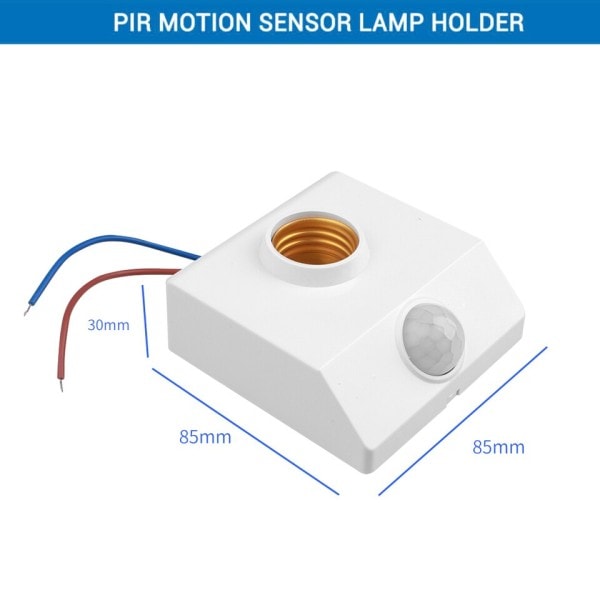 Automatisk Menneske Kropp Infrarød IR Sensor Lampe Holder LED Pære Lys E27 Base PIR Bevegelsesdetektor
