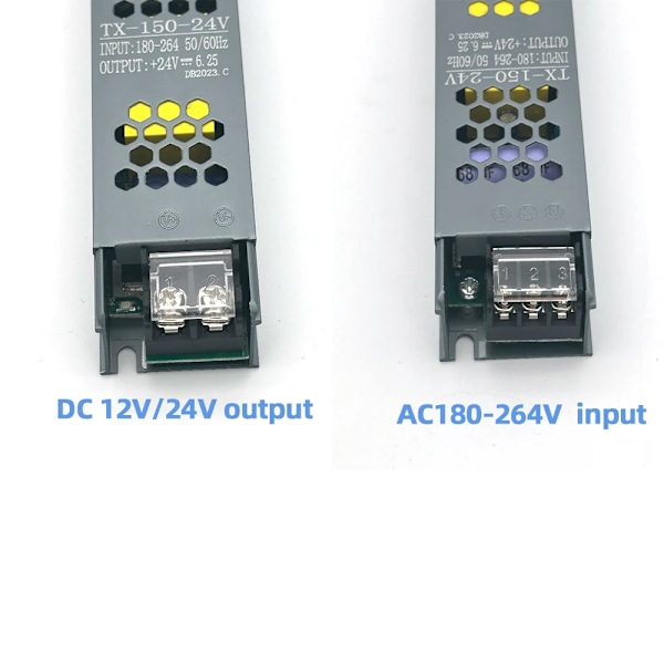 Ultra tynd lys transformatorer 220V til DC 24V strømforsyning adapter