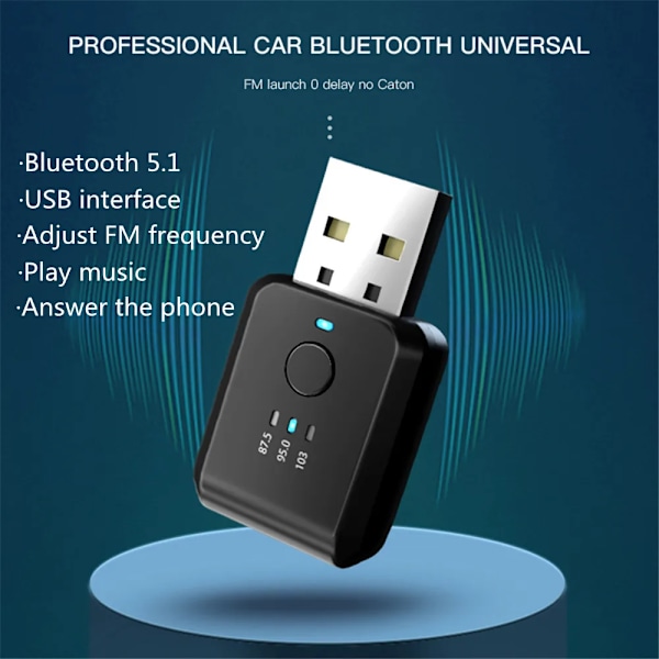 Auto Bluetooth 5.1 FM01 lähetin vastaanotin handsfree puhelu mini USB virta auto sarja