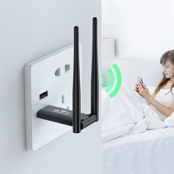 2,4G 300Mbps Trådløs USB WiFi Repeater Extender WiFi Signal Forstærker Booster Langrækkevidde Wi-Fi Router Hjem Netværk Udvidelse