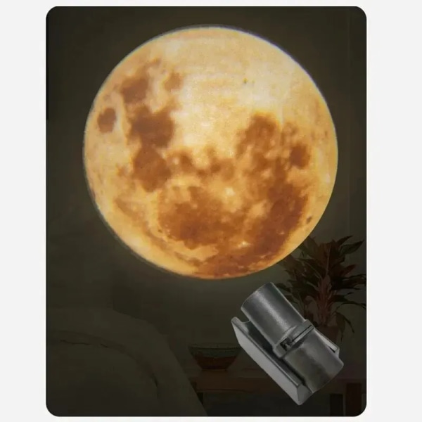 Månen Lampa Projektor Natt Ljus Romantisk Månen Atmosfär Projektor För Månen Fantasi älskare Par Selfie Sovrum Inredning
