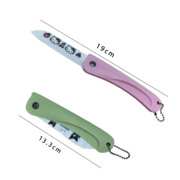 Hello Kitty Cinnamoroll Portable Mini Reise Husholdning Peeler Mat Kniv