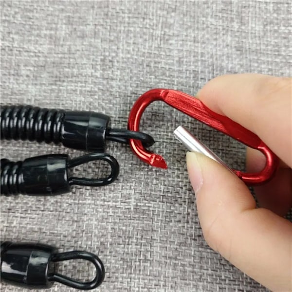 Fiske Lanyards 3 bitar 22cm Utdragbar Spirald Tether med Carabiner TPU Båtliv Fiske Rep Retention Rep Fiske Verktyg Tackle