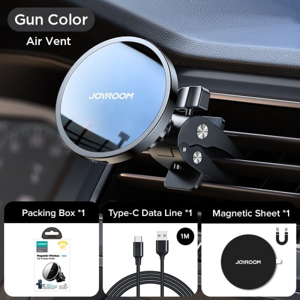 15W Qi magneetti auto puhelimen pidike langaton laturi iPhonelle 14 13 12 sarja nopea ilma tuuletin lataus