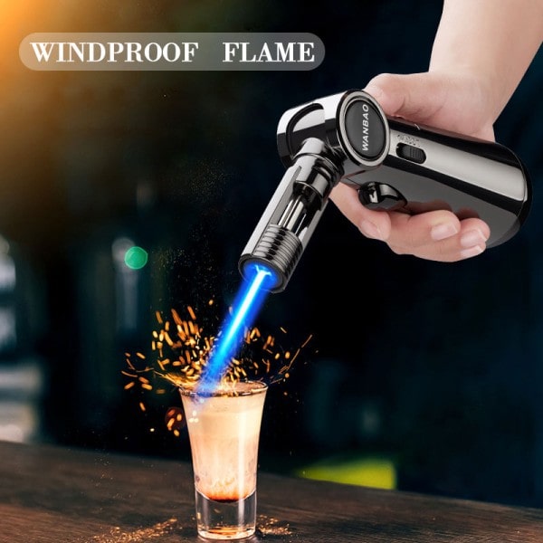 Fakkel Gas Vindtæt BBQ Køkken Madlavning Jet Taurbo Cigar Lighter Høj Kapacitet Spray Pistool