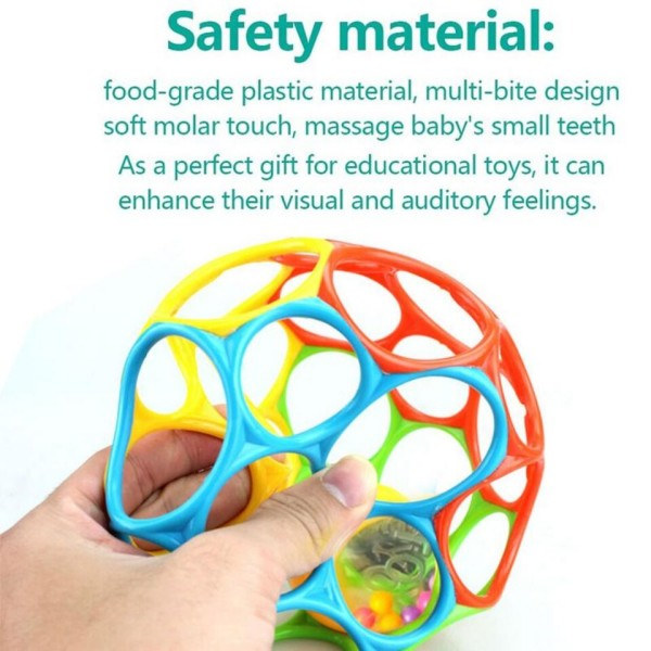 Baby Raller Myk Ball Leke Nyfødt Binringer Treping Trening Spill Hånd Blokke Utvikle Intelligence Pedagogisk Leker for Barn