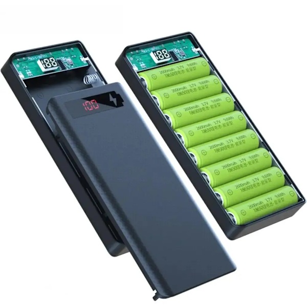 Dual USB Micro USB Type C Power Bank Shell