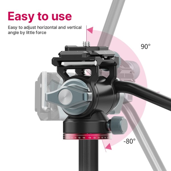 Panorama Stativ Huvud Hydraulisk Fluid Video Dämpning Huvud För Stativ Monopod Kamera Hållare Stativ