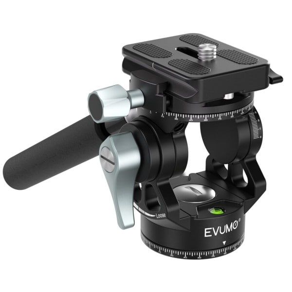 Lättvikts Mini Video Stativ Head Tilt Pan Mount Arca Swiss Quick Release Plate Panoramic Fluid Video Head
