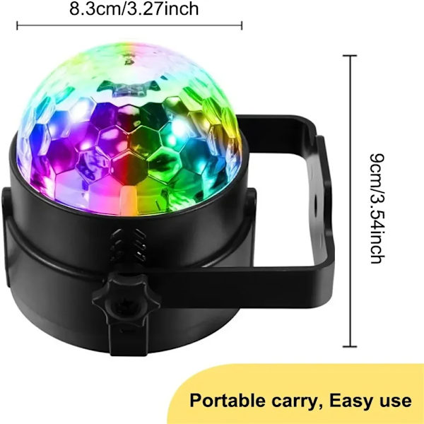 7 farger Strobe lys lyd aktivert scene med fjernkontroll disco ball lamper for hjem