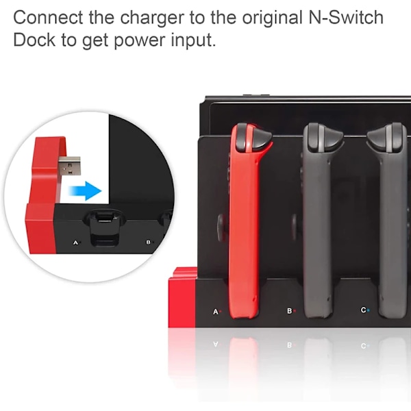 Switch Joy Con Controller Laddare Dock Station Station Holder