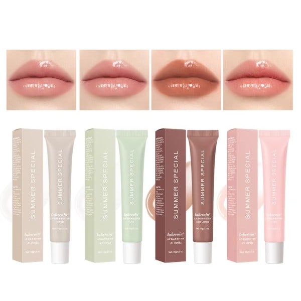 4 bitar  Läpp Balm Djup Fuktgivande Läpp Glaze Utjämnande Läpp Liner