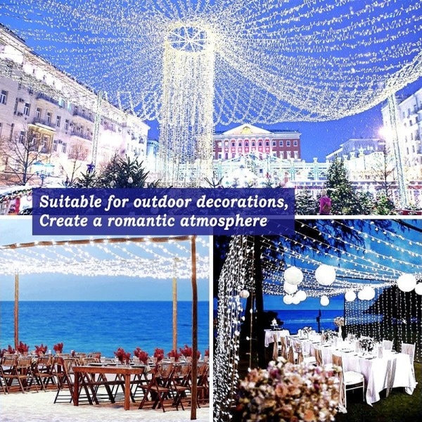 Utendørs LED Solar String Lights Fairy Light Solar Powered Garland Lights