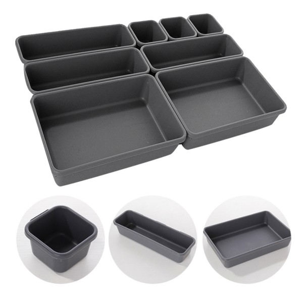 Justerbar skuffe arrangør æske bakker makeup kosmetik diverse deler holder køkken badeværelse skab boks