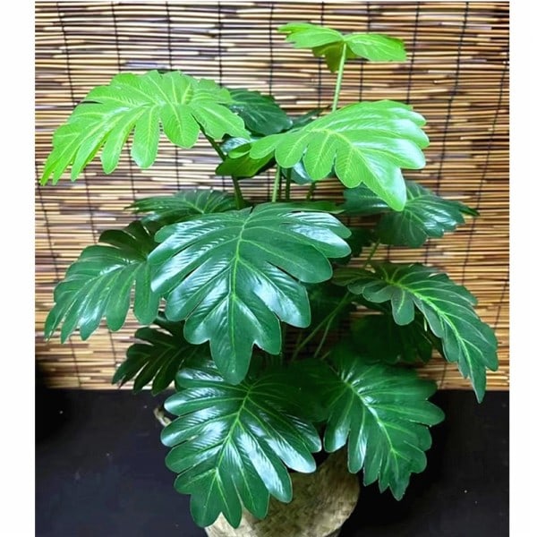 Gaffel Large Kunstige Planter Monstera Plastic Tropical Palm Tree Gren Fake Coconut Tree