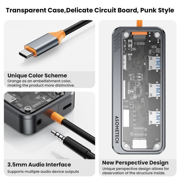 USB C Hub Dock Station Typ C To HDMI Kompatibel Ethernet Port