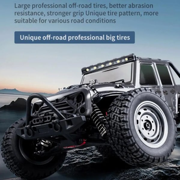 Maasto 4WD LED ajovaloilla 2.4G vedenpitävä kaukosäädin ohjaus Monster Truck