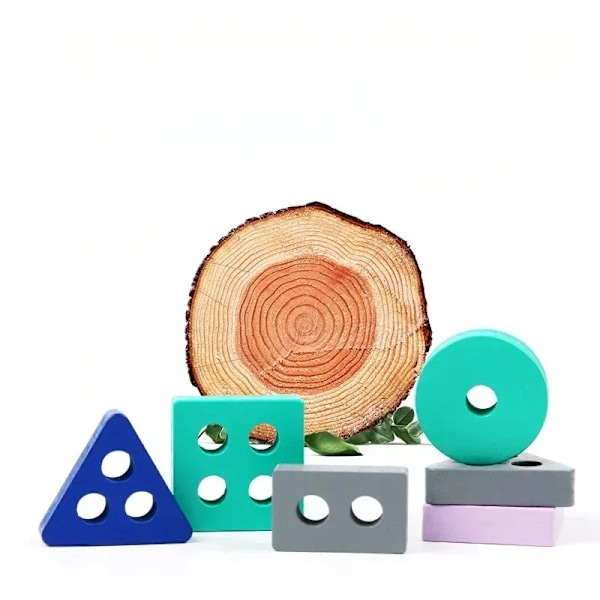Baby Blocks Shape Pulma Lapset Puiset Rakennus Block lelut Varhaisopetus Värit Montessori Koulutuslelut
