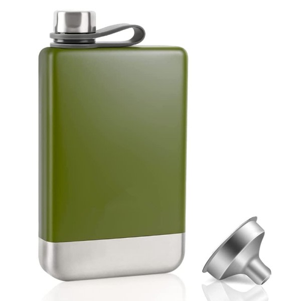 Premium Hip Flask til Whiskey 9oz 304 rustfrit stål Hip Flask med Tragt Lækagesikker Camping Whiskey Flask