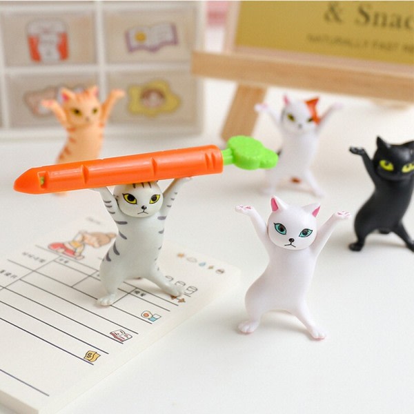 5 modeller dans kat figur dekoration animation kat model mode legetøj fortryllende kat kapsel legetøj