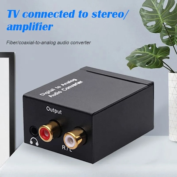Professionell Digital Till Analog Ljud Konverterare 3 5mm Lämplig För TV Ljud Digital Koaxial Fiber Optisk Analog Utgång Konverterare
