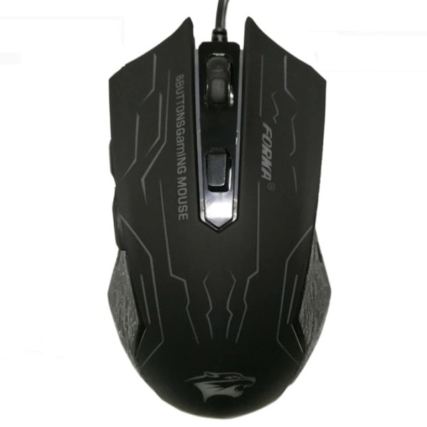 Tyst Wired Gaming Mus Gamer 6 Knappar 3200DPI USB LED Optisk Dator Mus Möss