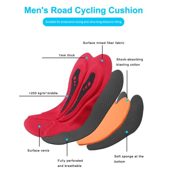 Cykel Bib Shorts 5D Gel Pad Mountain Bike Shorts High End Outdoor Åndbar Cykel Tight Cykel Shorts